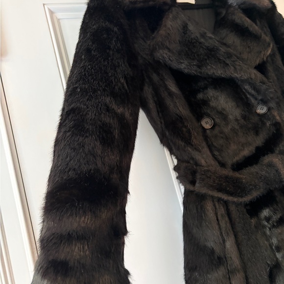 Frankie Shop Dark Brown Faux Fur Coat - Picture 5 of 9